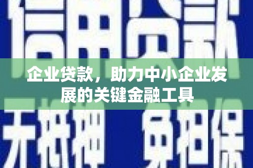 防城港企业贷款，助力中小企业发展的关键金融工具